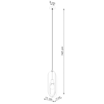 Pendel NICUS 1xE27/15W/230V hvid
