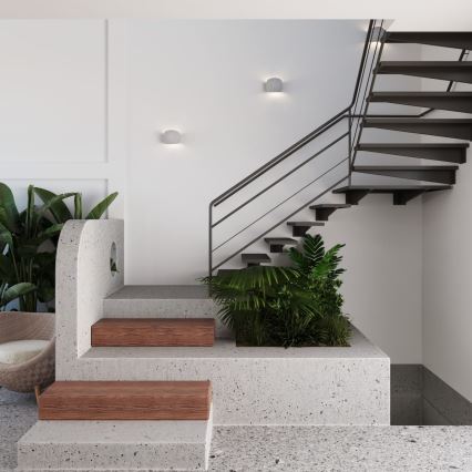 Væglampe GLOBE 2xG9/8W/230V beton/grå