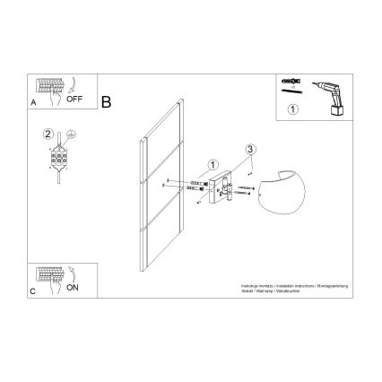 Væglampe GLOBE 2xG9/8W/230V beton/grå
