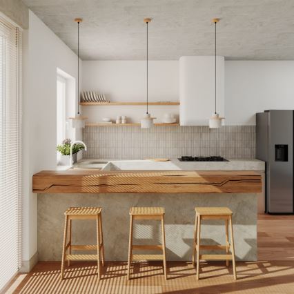 Pendel med ledning MAB 1xE27/15W/230V Ø 22 cm beton/grå