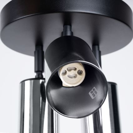 Spotlampe WINX 3xGU10/10W/230V sort/skinnende krom