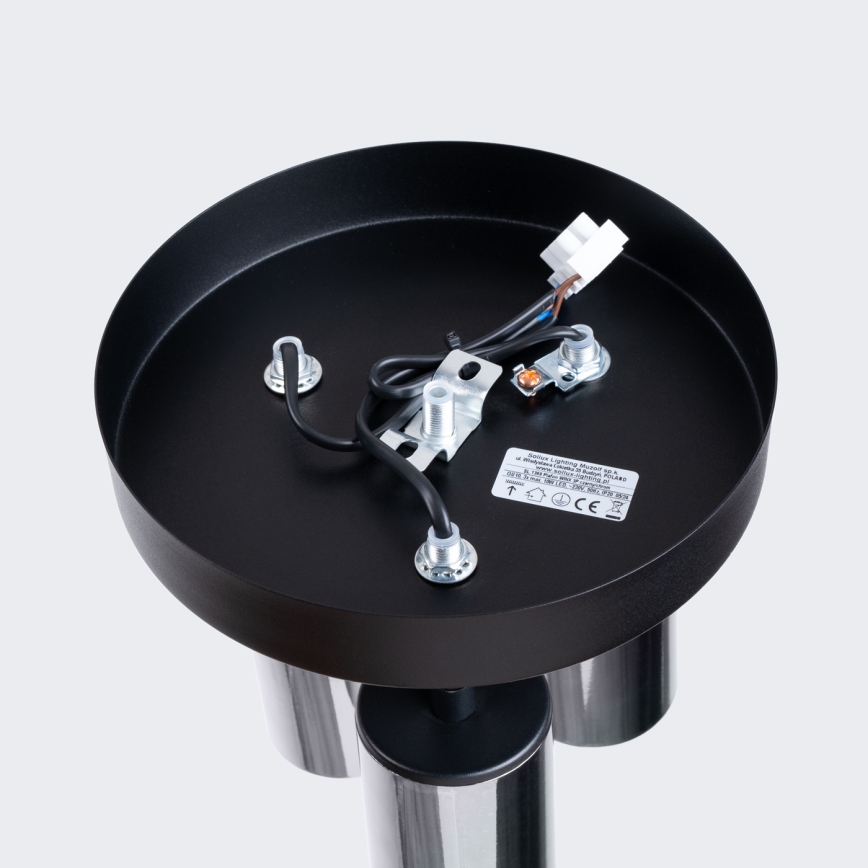 Spotlampe WINX 3xGU10/10W/230V sort/skinnende krom