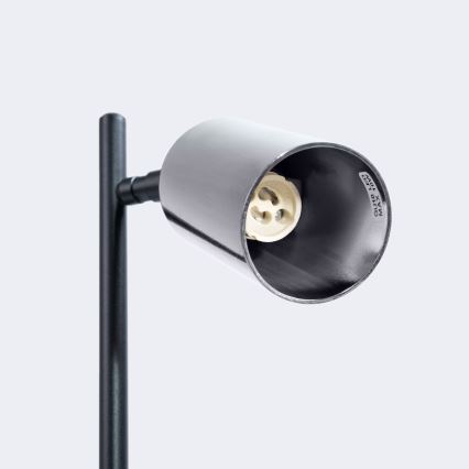 Bordlampe WINX 1xGU10/10W/230V sort/skinnende krom