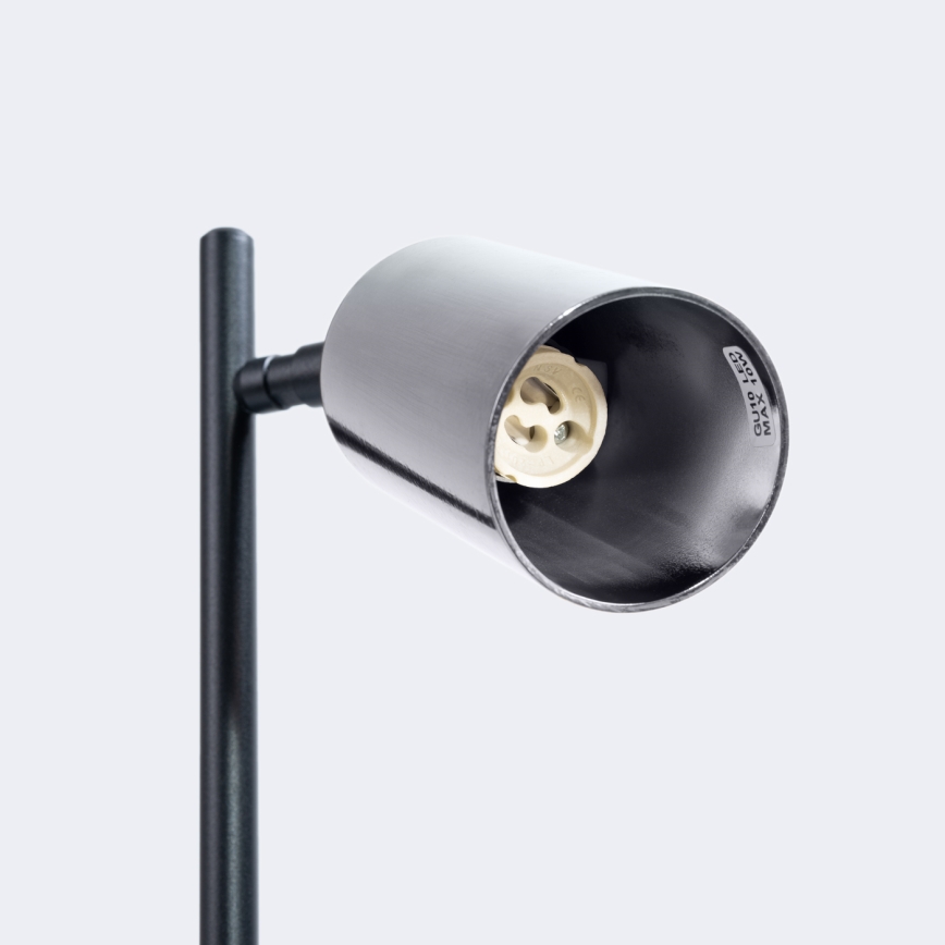 Bordlampe WINX 1xGU10/10W/230V sort/skinnende krom