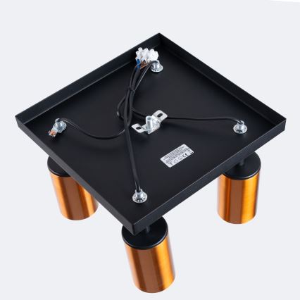 Spotlampe WINX 4xGU10/10W/230V sort/kobber