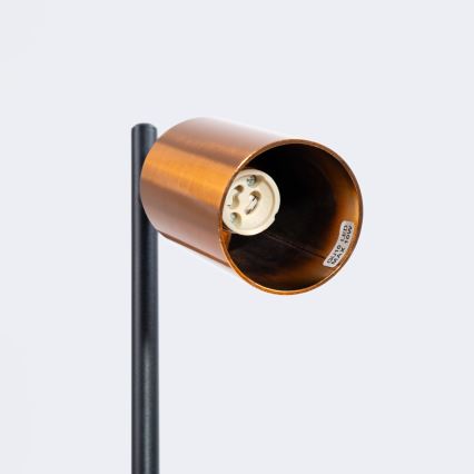 Bordlampe WINX 1xGU10/10W/230V sort/kobber