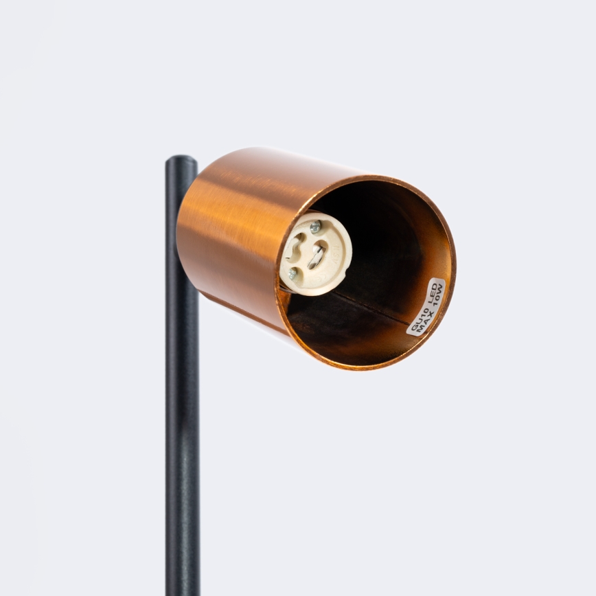 Bordlampe WINX 1xGU10/10W/230V sort/kobber