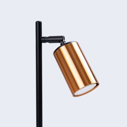 Bordlampe WINX 1xGU10/10W/230V sort/kobber