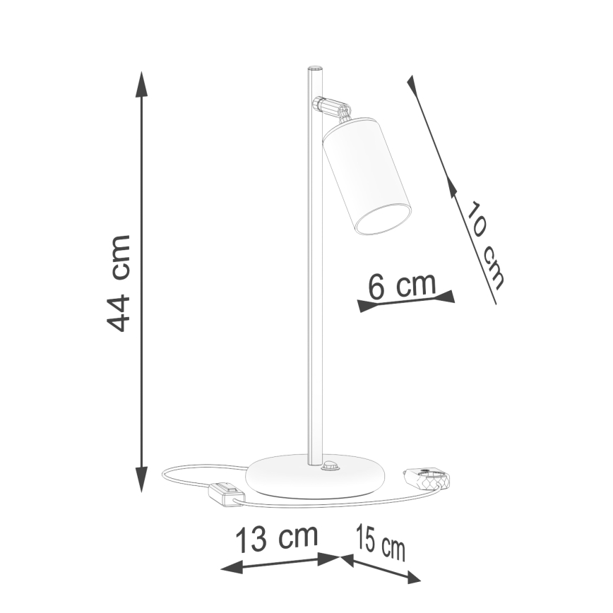Bordlampe WINX 1xGU10/10W/230V sort/kobber