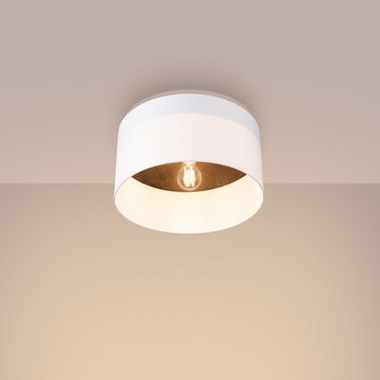 Loftlampe TELESTO 1xE27/15W/230V diameter 35 cm hvid/brun