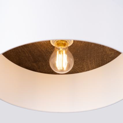 Loftlampe TELESTO 1xE27/15W/230V diameter 35 cm hvid/brun