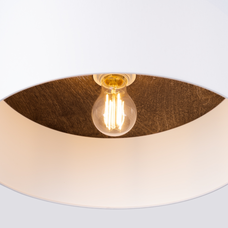 Loftlampe TELESTO 1xE27/15W/230V diameter 35 cm hvid/brun