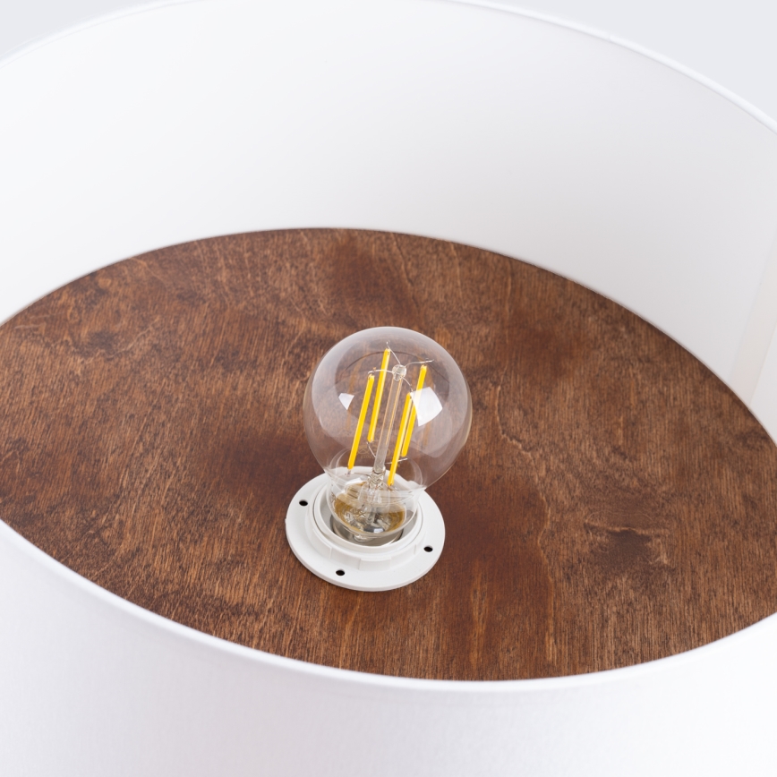 Loftlampe TELESTO 1xE27/15W/230V diameter 35 cm hvid/brun