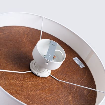 Loftlampe TELESTO 1xE27/15W/230V diameter 35 cm hvid/brun