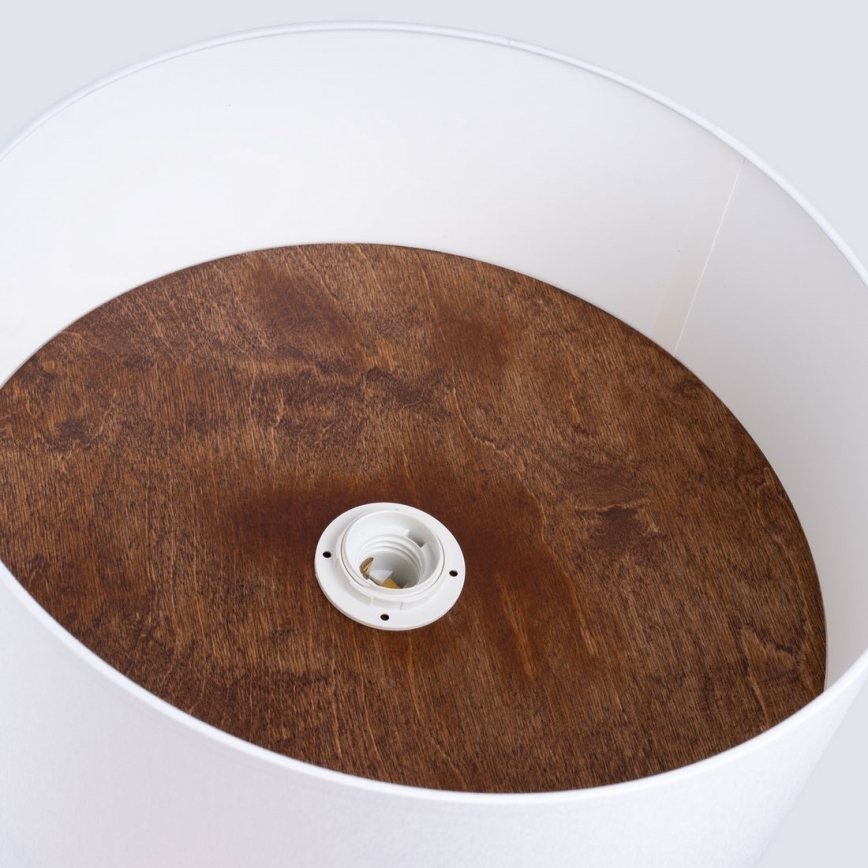 Loftlampe TELESTO 1xE27/15W/230V diameter 35 cm hvid/brun