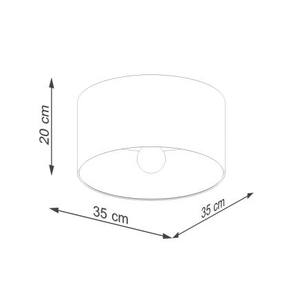 Loftlampe TELESTO 1xE27/15W/230V diameter 35 cm hvid/brun