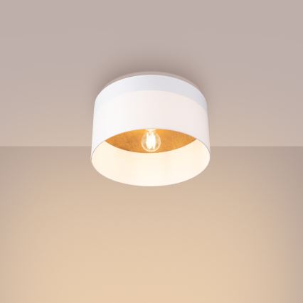Loftlampe TELESTO 1xE27/15W/230V diameter 35 cm hvid/beige