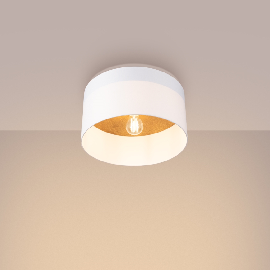 Loftlampe TELESTO 1xE27/15W/230V diameter 35 cm hvid/beige