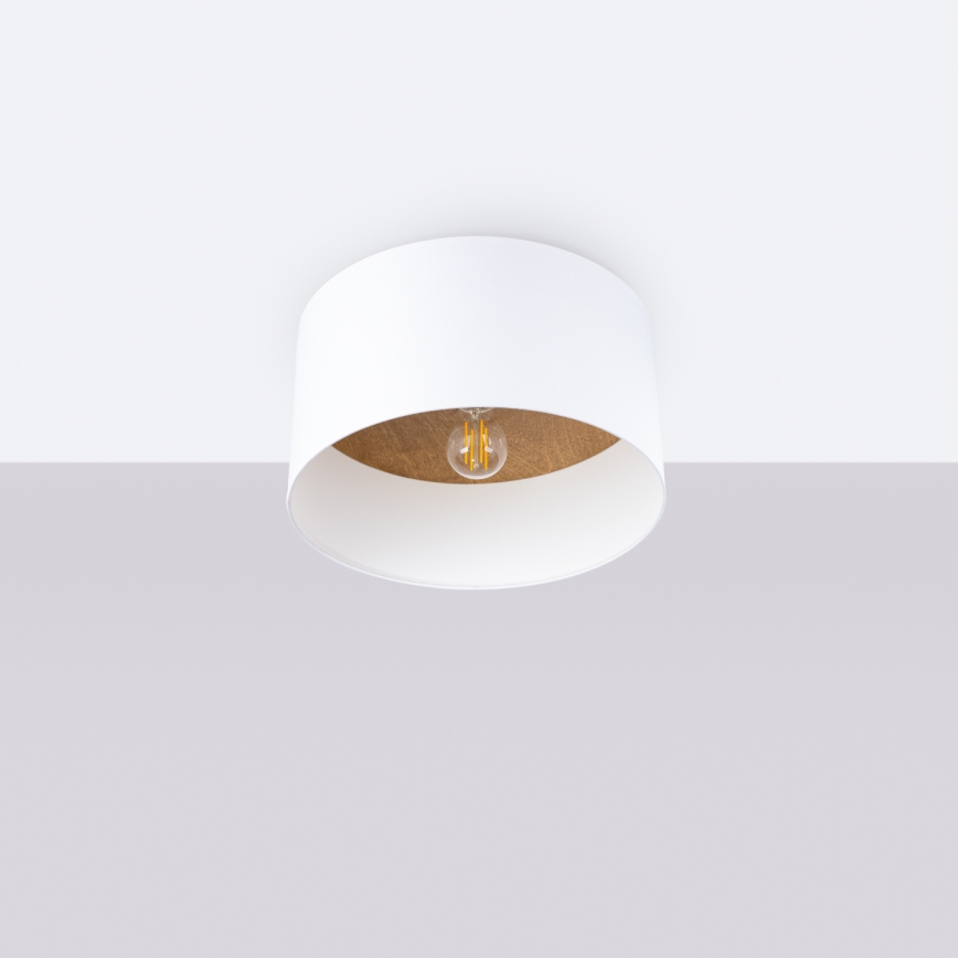 Loftlampe TELESTO 1xE27/15W/230V diameter 35 cm hvid/beige