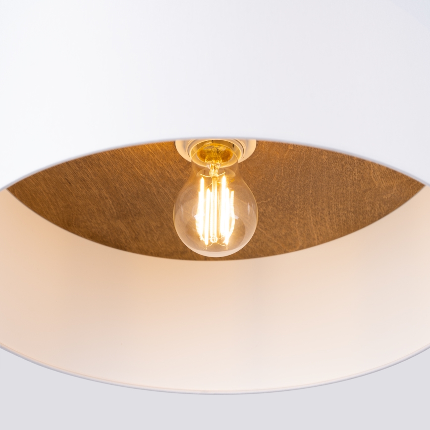 Loftlampe TELESTO 1xE27/15W/230V diameter 35 cm hvid/beige