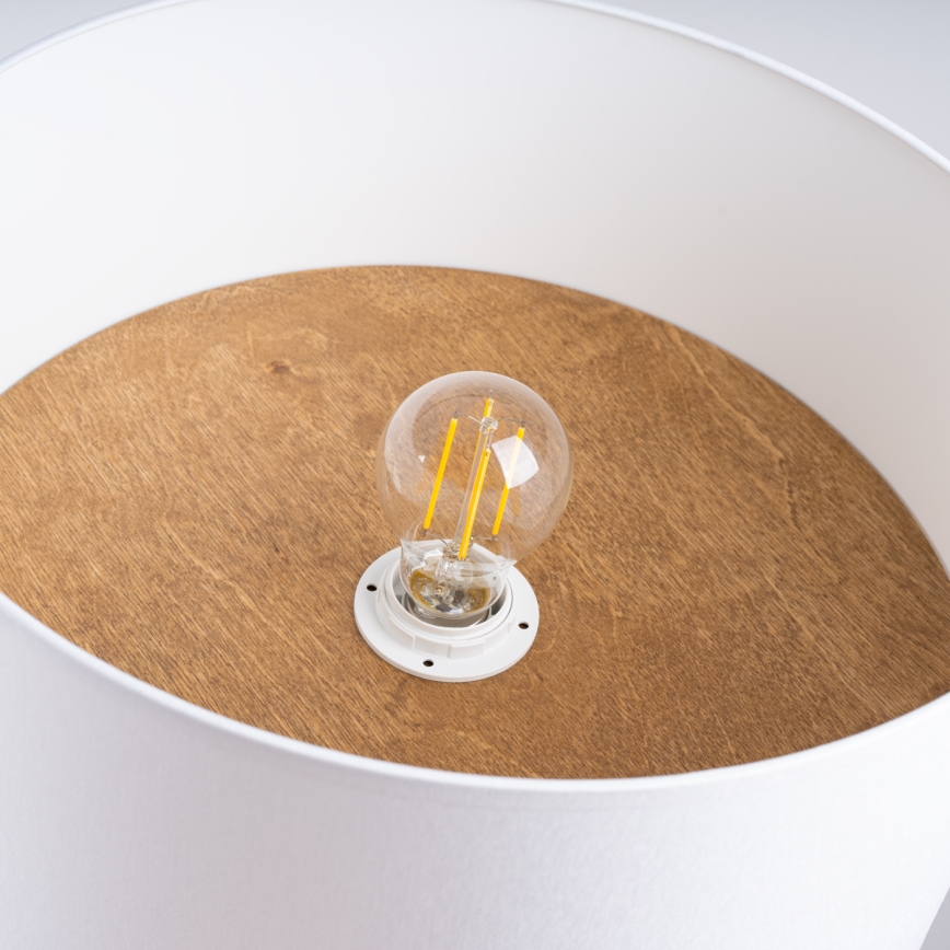 Loftlampe TELESTO 1xE27/15W/230V diameter 35 cm hvid/beige