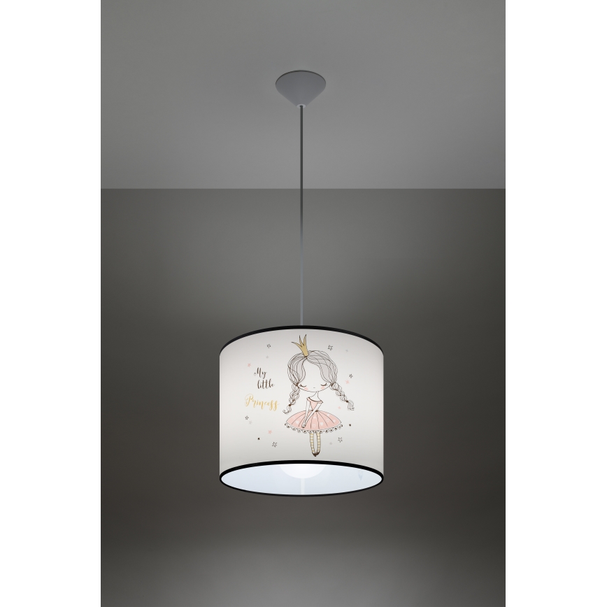 Pendellampe til børn PRINCESS 1xE27/15W/230V diameter 30 cm prinsesse