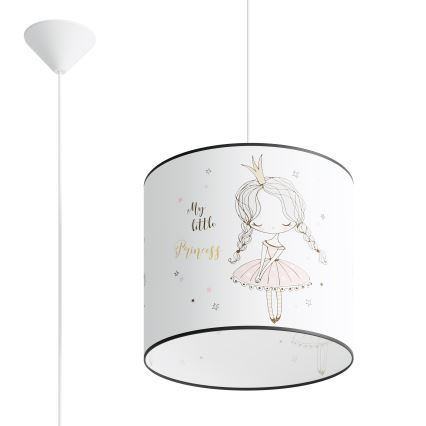 Pendellampe til børn PRINCESS 1xE27/15W/230V diameter 30 cm prinsesse