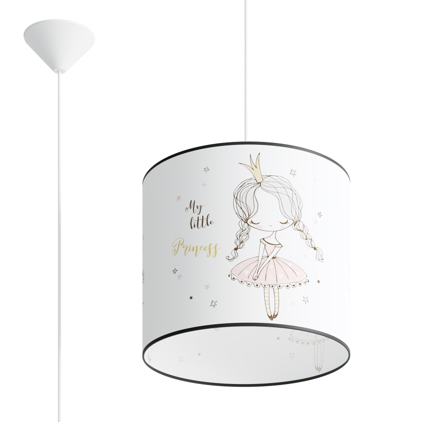 Pendellampe til børn PRINCESS 1xE27/15W/230V diameter 30 cm prinsesse
