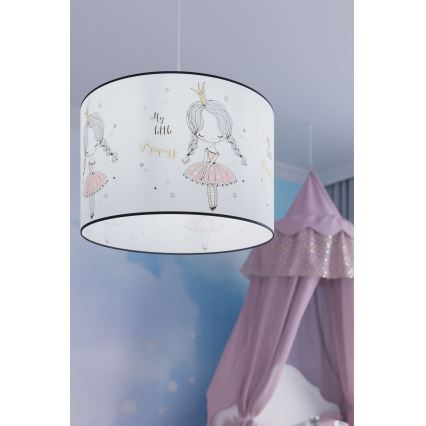 Pendellampe til børn PRINCESS 1xE27/15W/230V diameter 40 cm prinsesse
