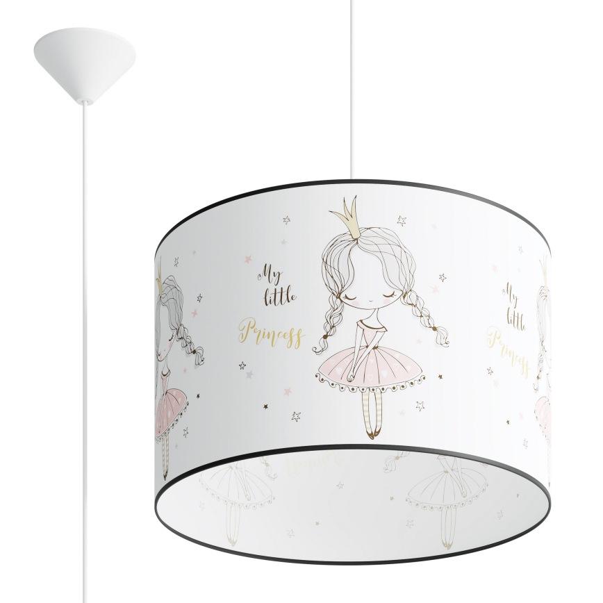 Pendellampe til børn PRINCESS 1xE27/15W/230V diameter 40 cm prinsesse