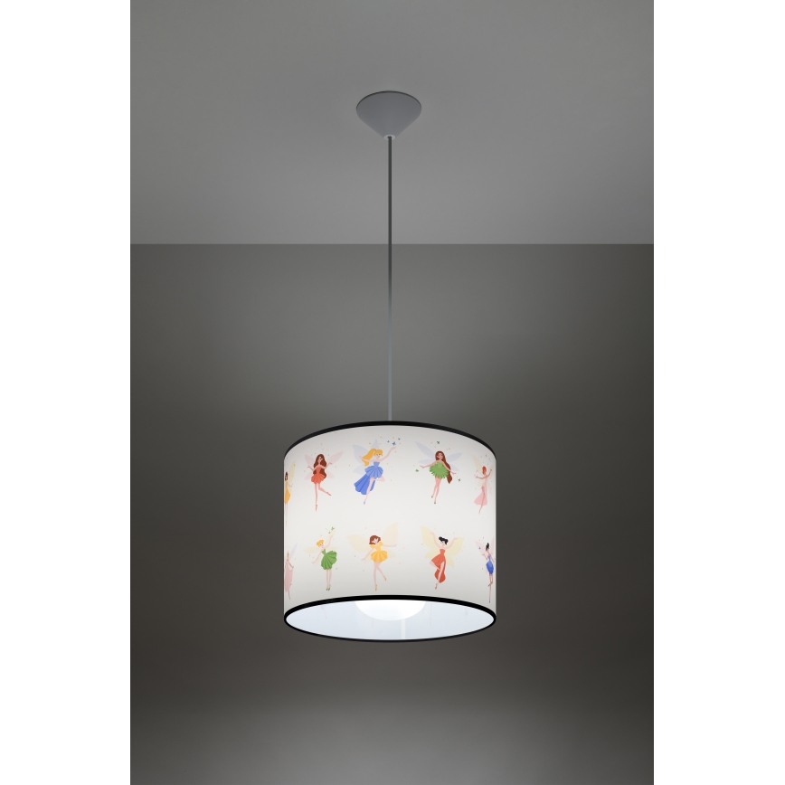 Pendellampe til børn FAIRY 1xE27/15W/230V diameter 30 cm fe