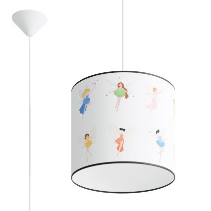 Pendellampe til børn FAIRY 1xE27/15W/230V diameter 30 cm fe