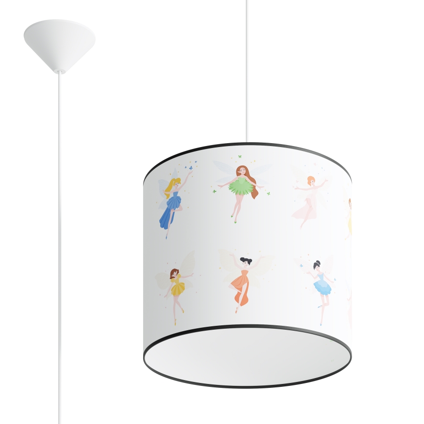 Pendellampe til børn FAIRY 1xE27/15W/230V diameter 30 cm fe
