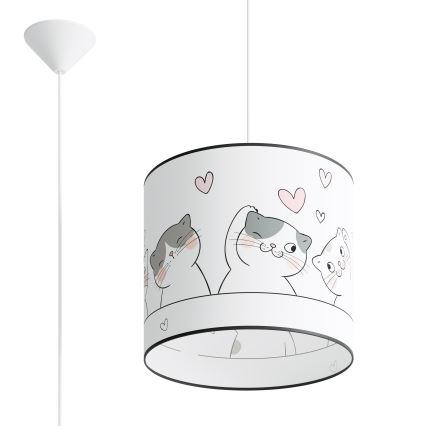 Pendellampe til børn CAT 1xE27/15W/230V diameter 30 cm kat