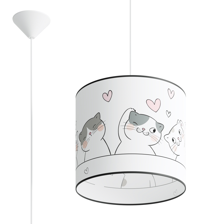 Pendellampe til børn CAT 1xE27/15W/230V diameter 30 cm kat