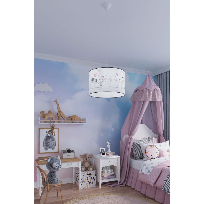 Pendellampe til børn CAT 1xE27/15W/230V diameter 40 cm kat