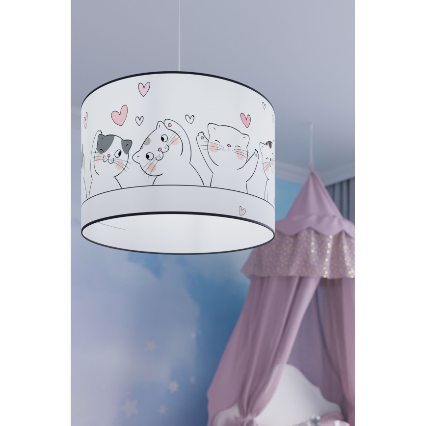 Pendellampe til børn CAT 1xE27/15W/230V diameter 40 cm kat