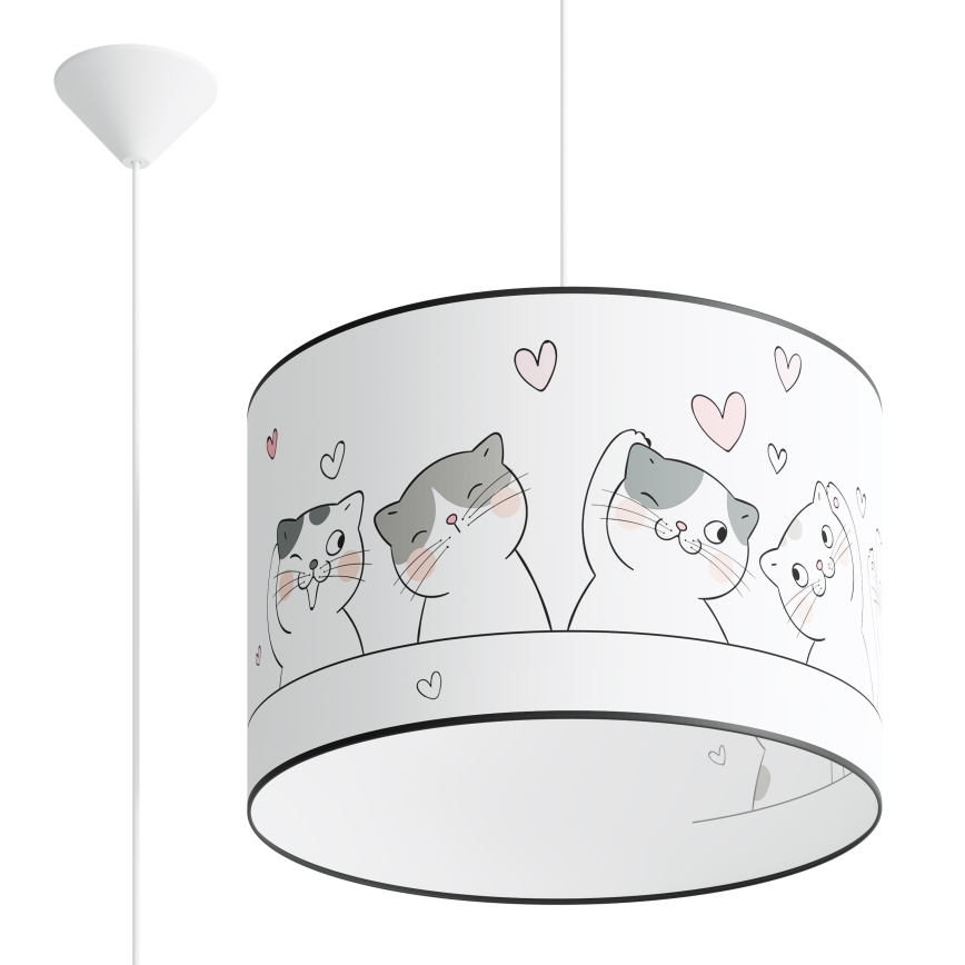 Pendellampe til børn CAT 1xE27/15W/230V diameter 40 cm kat