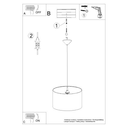 Pendellampe til børn CAT 1xE27/15W/230V diameter 40 cm kat