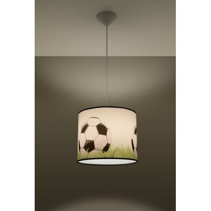 Pendellampe til børn FOOTBALL 1xE27/15W/230V diameter 30 cm fodbold
