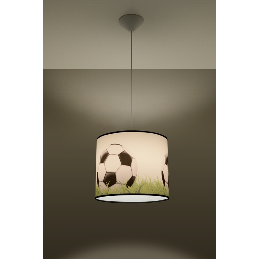 Pendellampe til børn FOOTBALL 1xE27/15W/230V diameter 30 cm fodbold