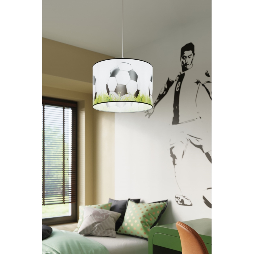 Pendellampe til børn FOOTBALL 1xE27/15W/230V diameter 30 cm fodbold