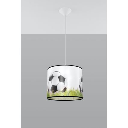 Pendellampe til børn FOOTBALL 1xE27/15W/230V diameter 30 cm fodbold