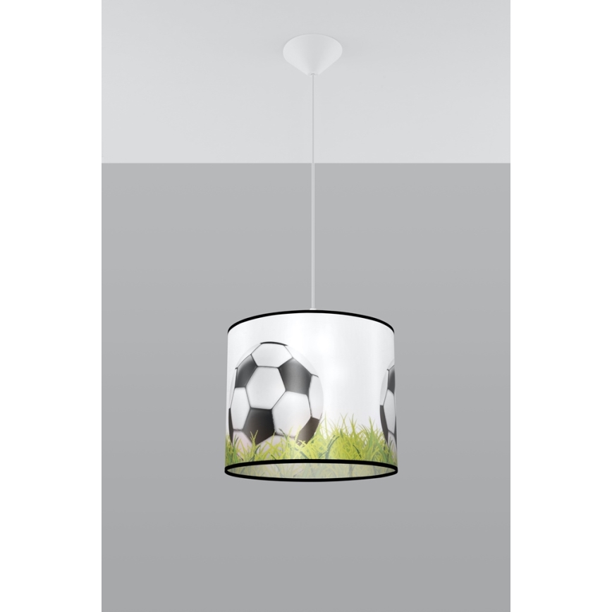 Pendellampe til børn FOOTBALL 1xE27/15W/230V diameter 30 cm fodbold