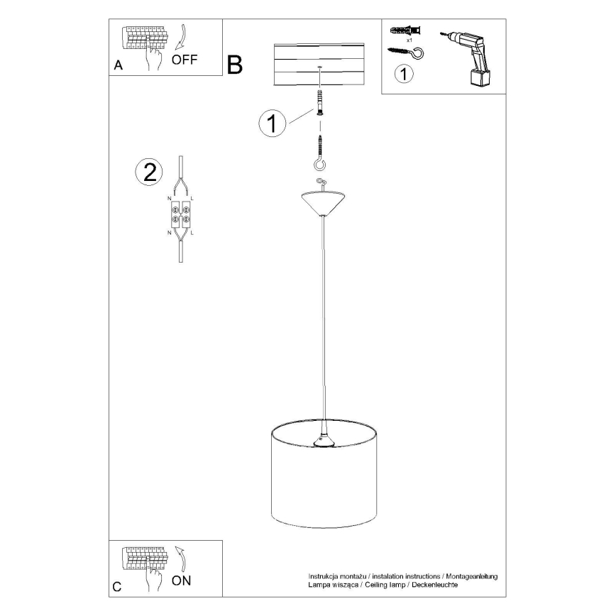 Pendellampe til børn FOOTBALL 1xE27/15W/230V diameter 30 cm fodbold