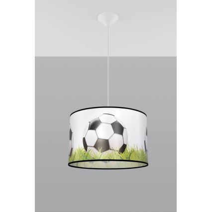 Pendellampe til børn FOOTBALL 1xE27/15W/230V diameter 40 cm fodbold