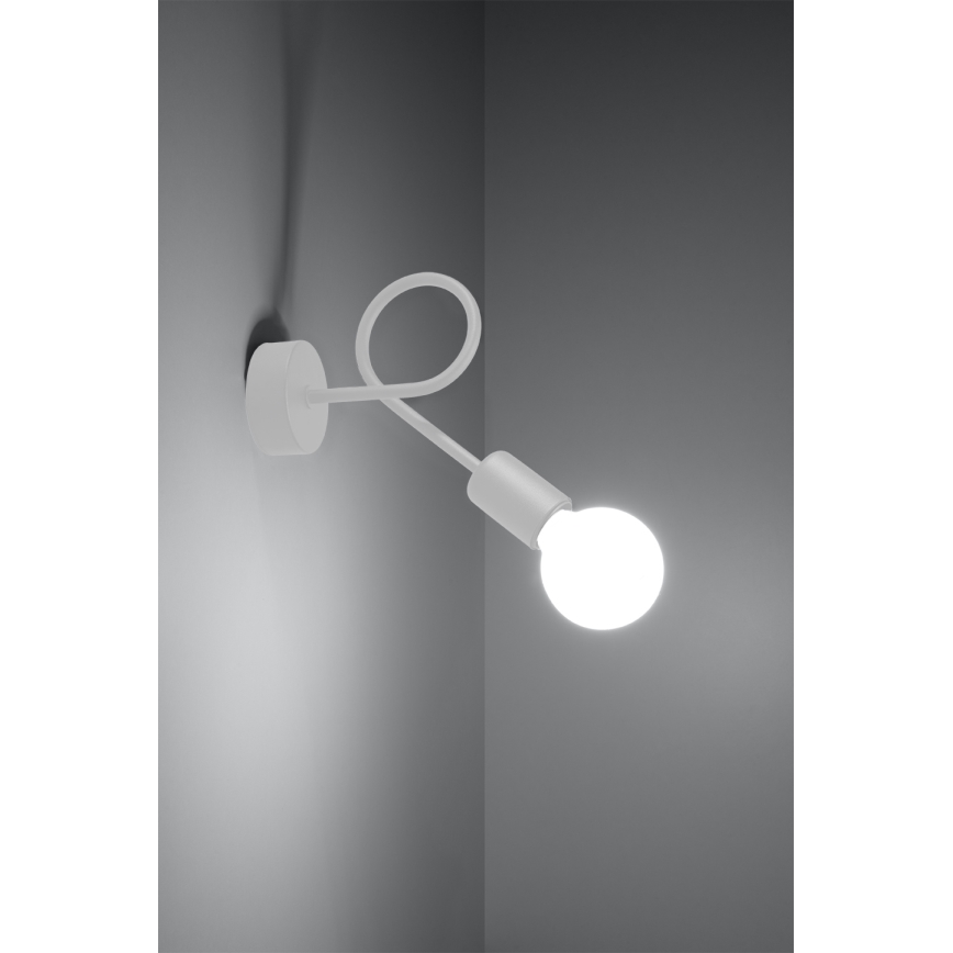Væglampe LOOP 1xE27/15W/230V hvid