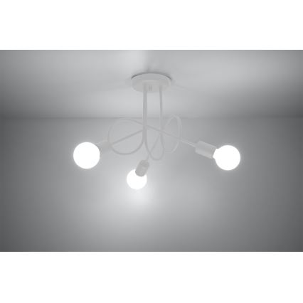 Loftlampe LOOP 3xE27/15W/230V hvid
