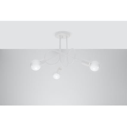 Loftlampe LOOP 3xE27/15W/230V hvid