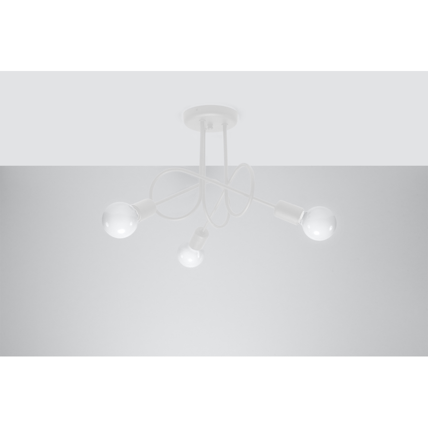 Loftlampe LOOP 3xE27/15W/230V hvid